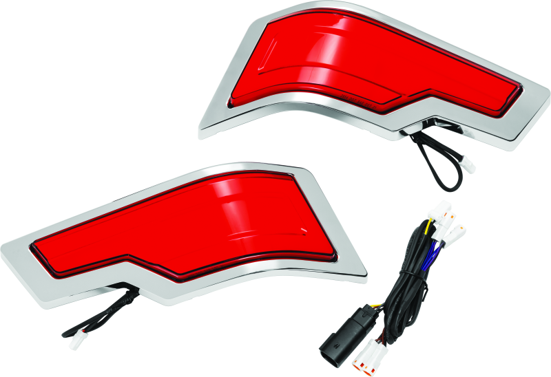Kuryakyn 2954 Tracer Tour Pak Rear Lights Chrome Red Lens