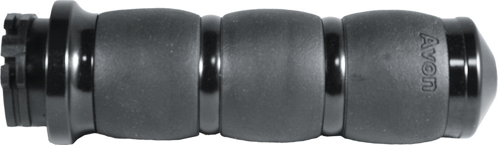 Avon Velvet Air Grips With Cable Throttle Black - AIR-96 For Harley Motorcycles 1984-2018