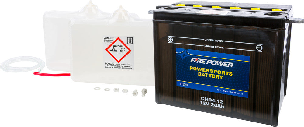 Fire Power 490-2128 CHD4-12 BATTERY W/ACID CHD4-12 12V