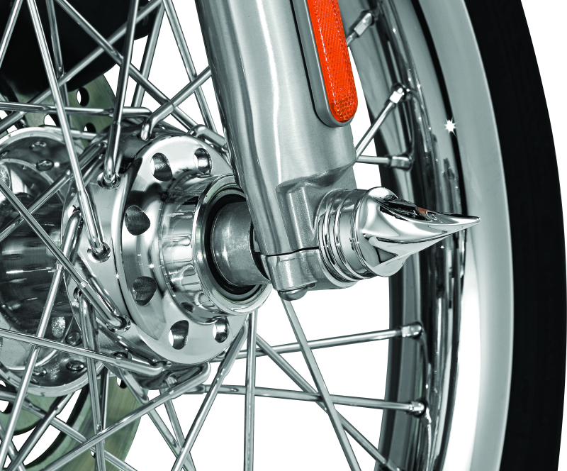Kuryakyn 1219 Twisted Axle Caps Chrome
