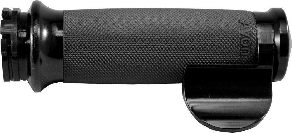 Avon Custom Contour Grips TBW Throttle Boss Black - CC-86-AN-BO-FLY For Harley Motorcycles 2008-2019