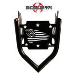 Siouxicide Choppers Indian Luggage Rack - American Flag, Gloss Black