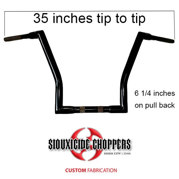 Siouxicide Choppers Road Glide Handlebars 10 In, 1 1/4 In, Black For Harley Road Glide 2008-2013