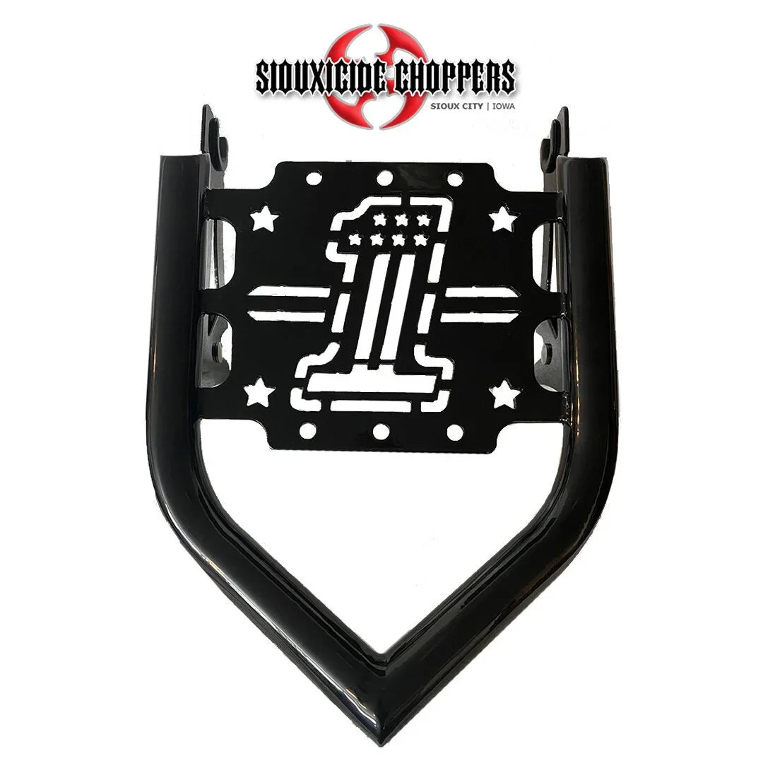 Siouxicide Choppers Touring Luggage Rack Circle, Black For Harley Touring 2009-2026