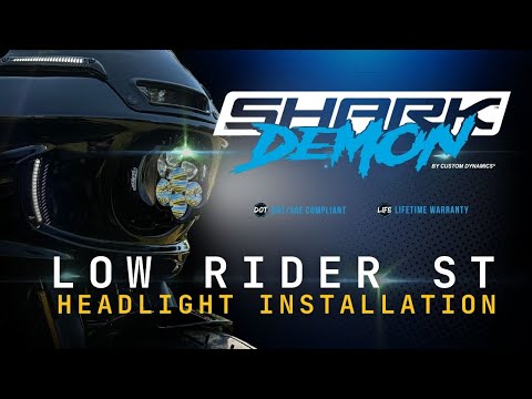 CUSTOM DYNAMICS 2001-2833 SD2-LRST-W Shark Demon® 2 Performance LED Headlight - Low Rider ST