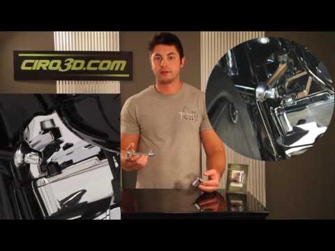 Ciro Fuel Line Fitting Cover Chrome Touring Trike - 73025 For Harley Motorcycles 1957-2026