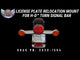 CUSTOM DYNAMICS 2030-1594 CD-LPR-KIT License Plate Relocation Kit