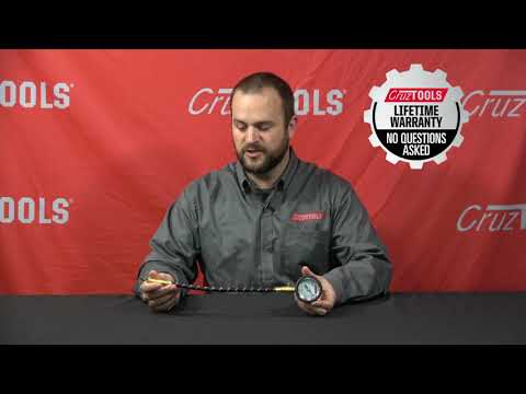CRUZTOOLS 0363-0012 DTPG1 TirePro™ Dial Tire Gauge for Powersports Tire Pressure Gauge - TirePro™ - Analog
