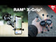 RAM MOUNTS 0636-0119 RAMHOL-UN7-400U Tough-Claw™ Mount with Universal X-Grip® Cradle Device Mount - X-Grip® - Tough-Claw™ - 5/8" - 1-1/5"