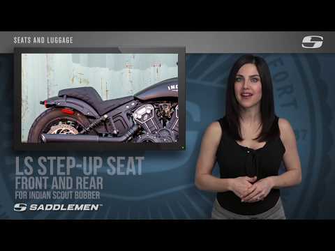 SADDLEMEN 0801-1691 823-07E-176 Step-Up Seat Front Tuck-n-Roll/Rear Lattice - Black - Extended Reach - Street Glide/Road Glide 23-24