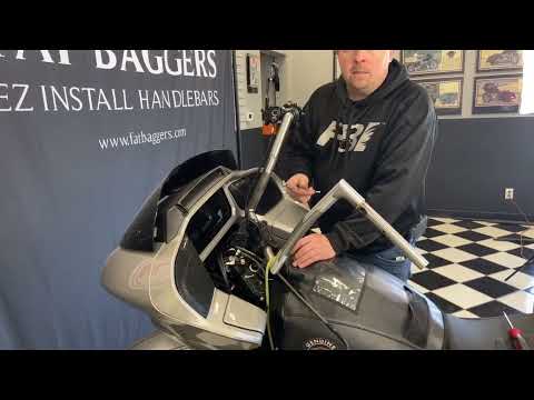 FAT BAGGERS INC. 0601-6930 903013-B 1-1/4" EZ Install Round Top Handlebar reduced reach - 13" - black