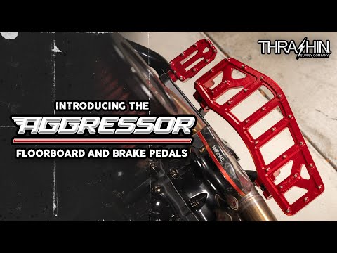 THRASHIN SUPPLY CO. 1610-0764 TSC-2221-5 Aggressor Brake Pedal gold - touring