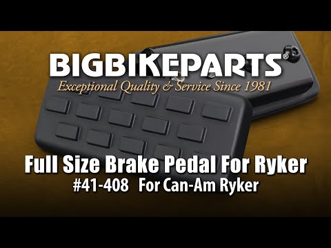 SHOW CHROME 1611-0096 41-408 Full Size Brake Pedal Brake Pedal - Black - Ryker