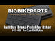 SHOW CHROME 1611-0096 41-408 Full Size Brake Pedal Brake Pedal - Black - Ryker