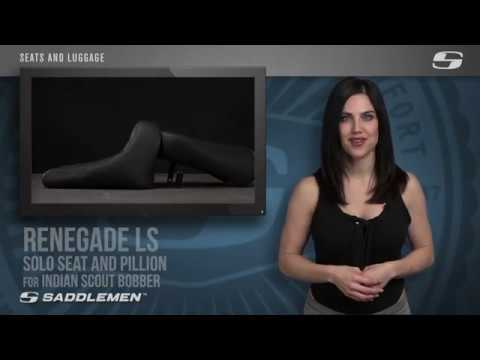 SADDLEMEN 0802-1044 818-29-002LS Renegade Lattice Stitch Solo Seat - Lattice Stitched - Black - FL/FX '18-'20