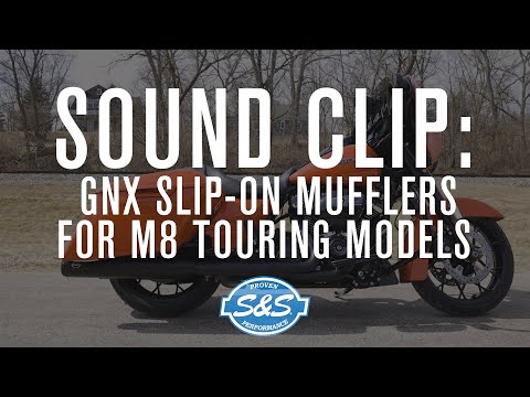 S&S Cycle GNX Slip-On Mufflers 4-1/2" Chrome M8 - 550-0991 For Harley Touring 2017-2026
