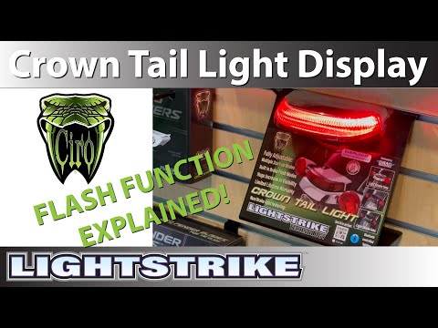 Ciro Crown Taillight With Lightstrike™ Technology Smoke Lens Black - 40154 For Harley Touring 2014-2023