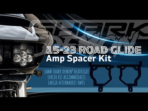 Custom Dynamics Shark Demon® Headlight Spacer Kit Headlight Amplifier - SD2-SPACER For Harley Road Glide 2015-2025
