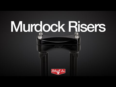 BILTWELL Murdock Handlebar Riser Risers - Pullback Chrome