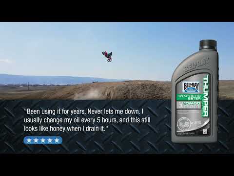 BEL-RAY 3601-0167 99550-B1LW Thumper® Racing Synthetic Ester 4T Engine Oil Thumper Synthetic Oil - 10W-50 - 1L