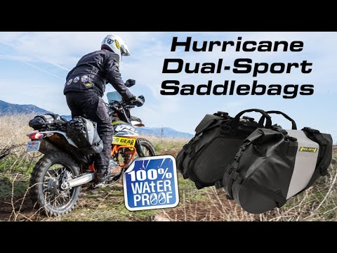 NELSON RIGG 3501-1967 SE-4014 Dualsport Saddlebag Hurricane Dual Sport Saddlebags - Black/Gray