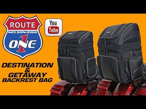 NELSON RIGG 3515-0193 NR-230 Route 1 Destination/Getaway Backrest Bag Destination Backrest Rack Bag - Black