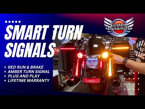 Custom Dynamics Smart LED Bullet Turn Signal Inserts Amber Red - CD-STS-AR-57 For Harley Touring 2014-2025