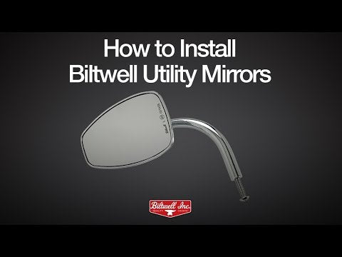 BILTWELL Utility Mirror Rectangular Clamp-On - 7/8"