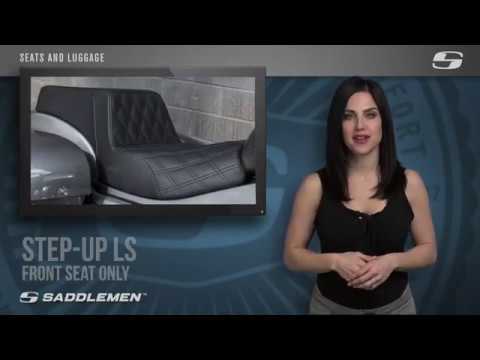 SADDLEMEN 0801-1689 823-07E-174 Step-Up Seat Gripper Lumbar - Black - Extended Reach - Street Glide/Road Glide 23-24