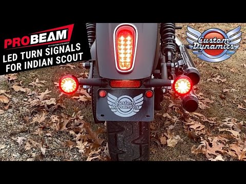 CUSTOM DYNAMICS 2020-1744 PB-IND-RTS-A-C ProBEAM® LED Turn Signals for Indian® ProBEAM® Turn Signals - Chrome/Amber