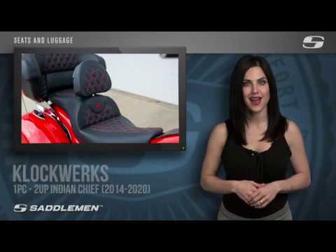 Saddlemen Klockwerks Pro Series Seat Black With Black Stitching - I14-07-KLOCK For Indian 2014-2025
