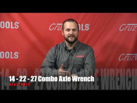 CRUZTOOLS 3811-0042 AW142227 Combo Axle Wrench Wrench - Front/Rear Axle - Closed End - 14 mm x 22 mm x 27 mm