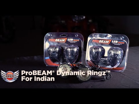 CUSTOM DYNAMICS 2020-1742 PB-IND-FTS-AW-C ProBEAM® Dynamic Ringz™ LED Front Turn Signals ProBEAM® Turn Signals - Chrome
