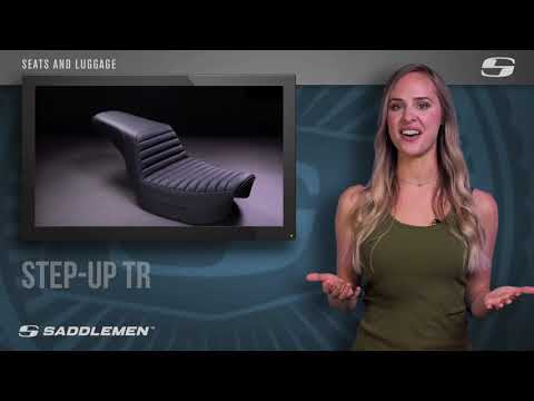 SADDLEMEN 0810-2452 I25-33-176 Step-Up Seat — Front Tuck-n-Roll/Rear Lattice Stitch Step-Up Seat - Front Tuck-n-Roll/Rear Lattice Stitch - Black - Indian Scout '25