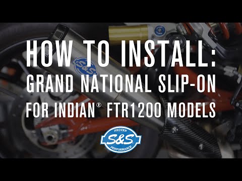S&S CYCLE 1811-3798 550-0854 Grand National Slip-On Muffler Stainless Steel Grand National Muffler for FTR 1200