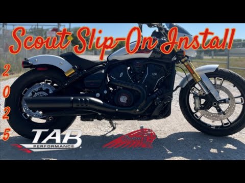 Tab Performance 2025 Indian Scout 2-1 Slip-On Muffler Black For Indian Scout 2026