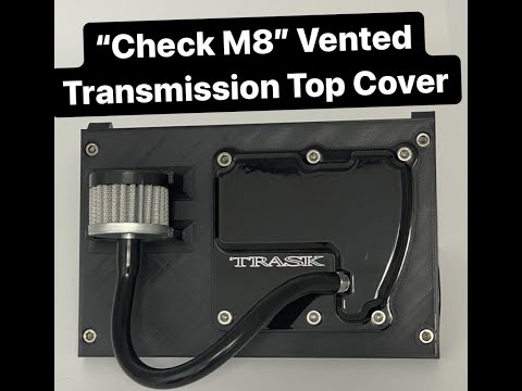 Trask CheckM8™ Vented Transmission Top Cover Vented Black - TM-2041BK For Harley Motorcycles 2017-2026