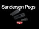 BILTWELL 1620-1126 7001-201-01 Sanderson Footpegs Sanderson Foorpegs - Black