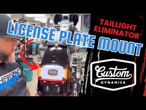 Custom Dynamics Taillight Eliminator License Plate Mount Black - CD-ELIM-TL-B For Harley Motorcycles 1999-2024