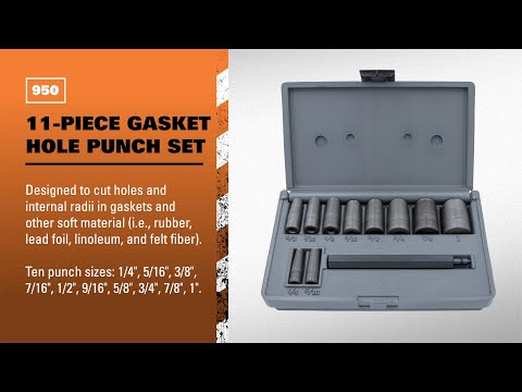 LANG TOOLS 3850-0318 950 Gasket Punch Hole Set Gasket Punch Hole - Set - 11-Piece
