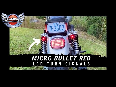 CUSTOM DYNAMICS 2040-2712 CD-MICRO-A-C Micro Bullet LED Turn Signals Micro Turn Signals - Amber -Chrome