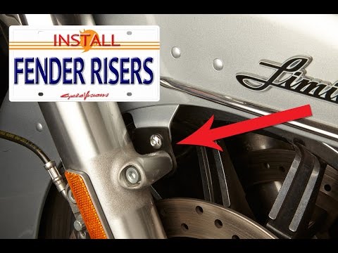 CYCLE VISIONS 1410-0104 CV2014-23 Fender Risers Fender Riser - Chrome