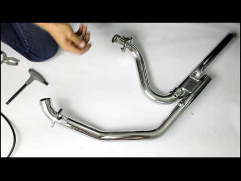 TAB Performance - 2-into-2 Touring Exhaust Headpipes - Chrome - 123-1200