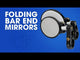 JOKER MACHINE 0640-0487 09-303B Folding Bar End Mirror Folding Bar-End Mirror - 3-1/4" - Black