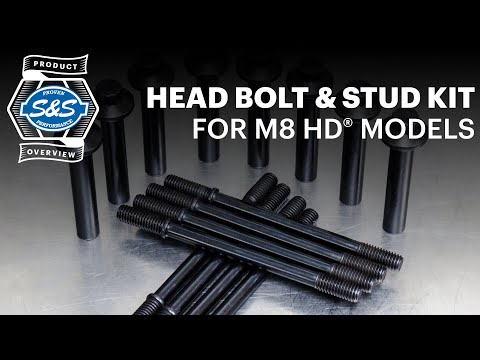 S&S Cycle Cylinder Stud & Head Bolt Kit - 900-1176 For Harley Motorcycles 2017-2023