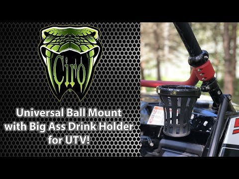 CIRO 4402-0587 50126 Universal Ball Mount for Tubes 7/8"-2-1/4" Universal Mount - Black