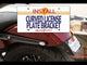 CYCLE VISIONS 2030-1576 CV4657B Curved License Plate Frame and Mount with License Plate Light License Plate Frame & Mount with Signals - FLSB - Black