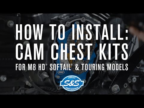 S&S CYCLE 0925-1353 310-0999B Cam Chest Kit for M8 - Cam Chest Kit with Plate - Chain Drive - Water Cooled - 465 Cam - Chrome Pushrods - M8