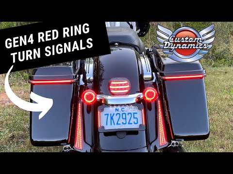 CUSTOM DYNAMICS 2020-1909 GEN-4-RR-1157 Genesis® 4 Red Ring LED Turn Signal Inserts - LED Rear Turn Signal Insert - Red - 1157
