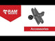 RAM MOUNTS 0636-0119 RAMHOL-UN7-400U Tough-Claw™ Mount with Universal X-Grip® Cradle Device Mount - X-Grip® - Tough-Claw™ - 5/8" - 1-1/5"